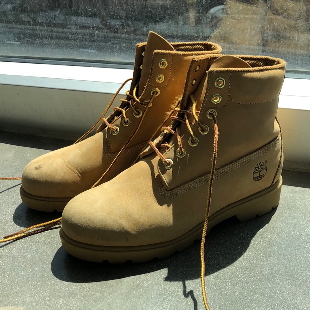 Pair of Timberland boots.